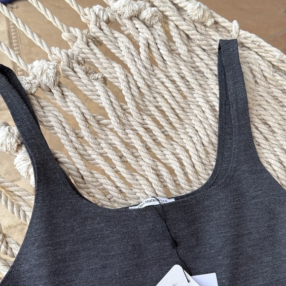 NWT Zara Gray Sleeveless Dress - Picture 3 of 6